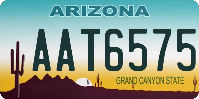 AZ license plate AAT6575