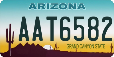 AZ license plate AAT6582