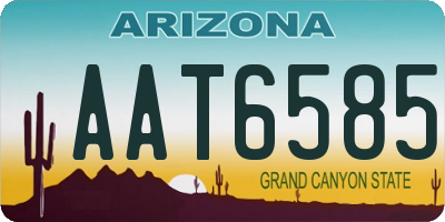 AZ license plate AAT6585