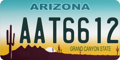 AZ license plate AAT6612
