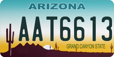AZ license plate AAT6613