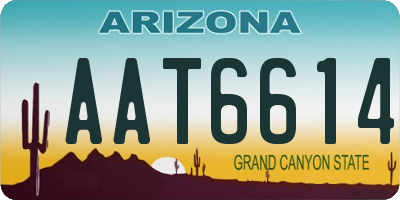 AZ license plate AAT6614