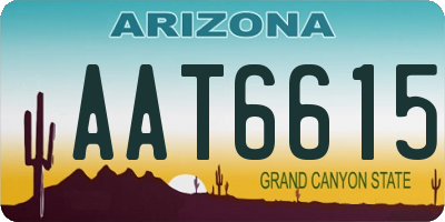 AZ license plate AAT6615