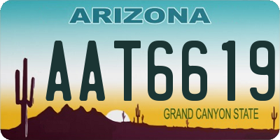 AZ license plate AAT6619