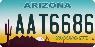 AZ license plate AAT6686