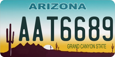 AZ license plate AAT6689