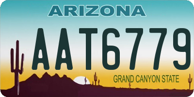 AZ license plate AAT6779