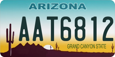 AZ license plate AAT6812