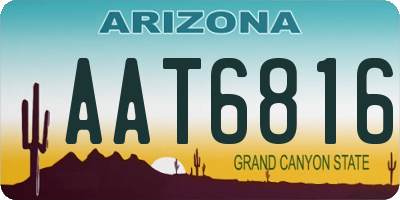 AZ license plate AAT6816