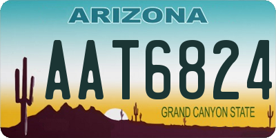 AZ license plate AAT6824