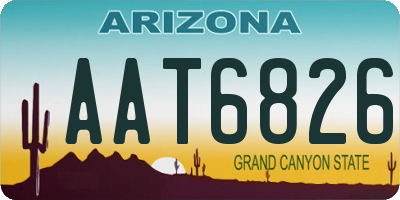 AZ license plate AAT6826