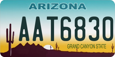 AZ license plate AAT6830