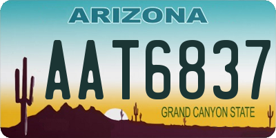 AZ license plate AAT6837