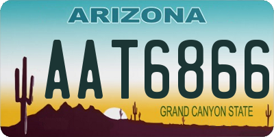 AZ license plate AAT6866