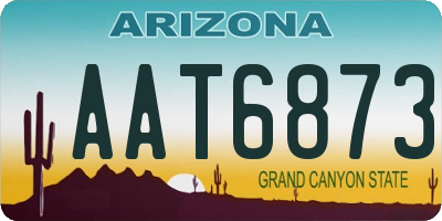AZ license plate AAT6873