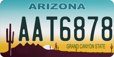 AZ license plate AAT6878