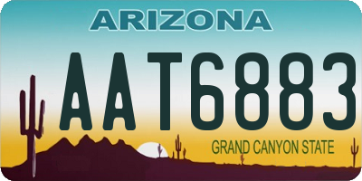 AZ license plate AAT6883