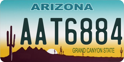 AZ license plate AAT6884