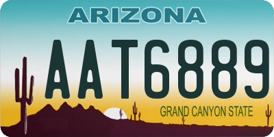 AZ license plate AAT6889