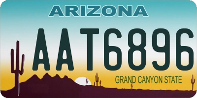 AZ license plate AAT6896