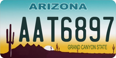 AZ license plate AAT6897