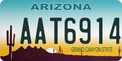 AZ license plate AAT6914