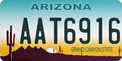 AZ license plate AAT6916