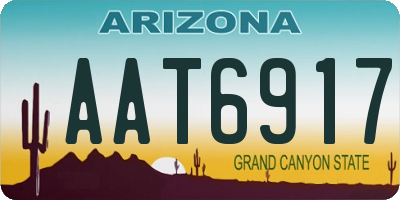 AZ license plate AAT6917