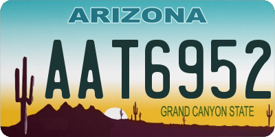AZ license plate AAT6952