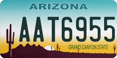 AZ license plate AAT6955