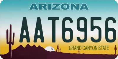 AZ license plate AAT6956