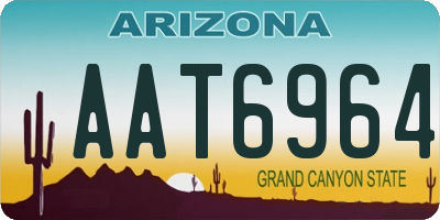 AZ license plate AAT6964