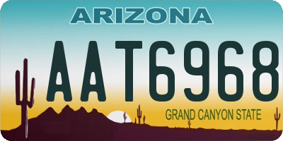 AZ license plate AAT6968