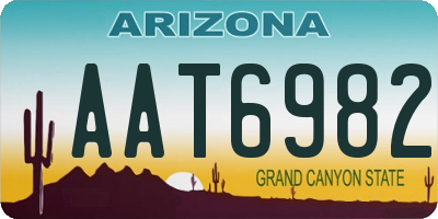 AZ license plate AAT6982