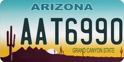 AZ license plate AAT6990