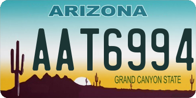 AZ license plate AAT6994