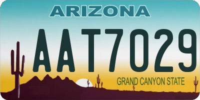 AZ license plate AAT7029