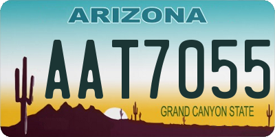 AZ license plate AAT7055