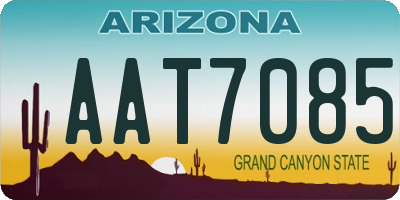 AZ license plate AAT7085