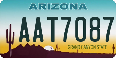 AZ license plate AAT7087