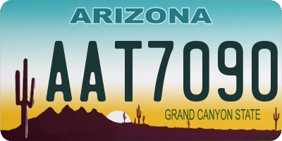 AZ license plate AAT7090