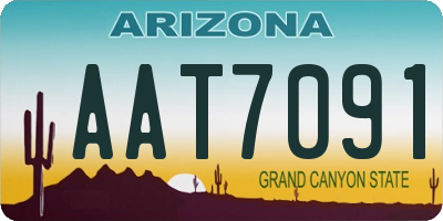AZ license plate AAT7091
