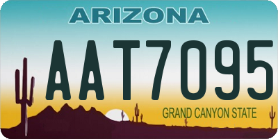 AZ license plate AAT7095