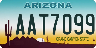 AZ license plate AAT7099
