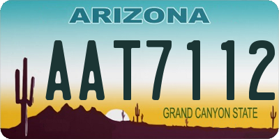 AZ license plate AAT7112