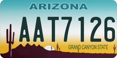 AZ license plate AAT7126