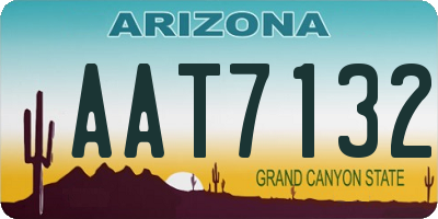 AZ license plate AAT7132