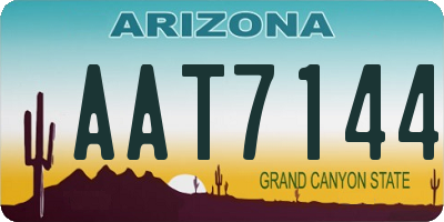 AZ license plate AAT7144