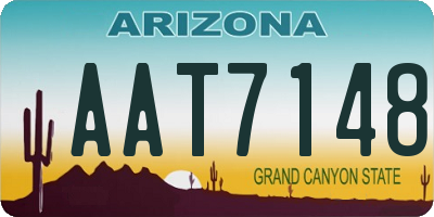 AZ license plate AAT7148