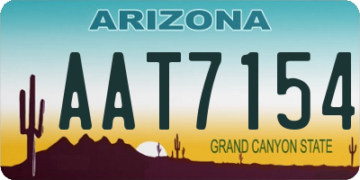 AZ license plate AAT7154